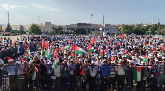 Erbakan'ın katılımıyla Filistin için Kıyama Davet' mitingi düzenlendi